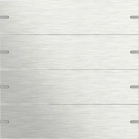 Bộ mặt phím Gira 4.95 4 phím — Inox (5024 219)