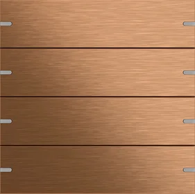 Bộ mặt phím Gira 4.95 4 phím — Đồng PVD (Bronze) (5024 38)
